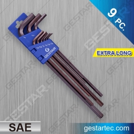 Hex Wrench Set - Extra Long, SAE 9PC.