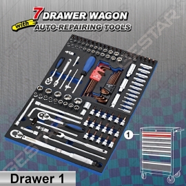 7 Drawer Wagon with Auto-Repairing Tools