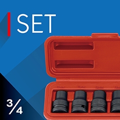 3/4" Dr. Impact Socket Set