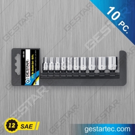 1/4" Dr. Socket Set - 10 Pc. 12 Point SAE