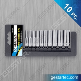 1/4" Dr. Deep Socket Set - 10 Pc. 12 Point