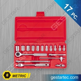 1/4" Dr. Socket Set - 17 PC. Metric, 6 Point