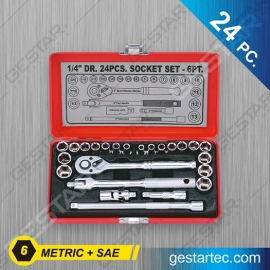 ​ 1/4" Dr. Socket Set - 24 PC. Metric & SAE