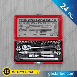 ​ 1/4" Dr. Socket Set - 24 PC. Metric & SAE