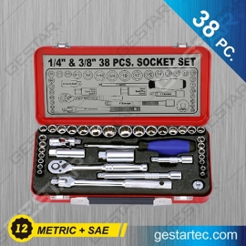 ​ 1/4" & 3/8" Dr. Socket Set - 38 PC.