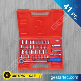 1/4" & 3/8" Dr. Socket Set - 41 PC.