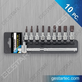 3/8" Dr. Bit Socket Set - Hex 10 PC.