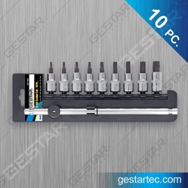 1/2" Dr. Bit Socket Set - TORXⓇ Tamperproof 10 PC.