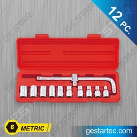 1/2" Dr. Socket Set - 12 PC. 6 Point, Metric