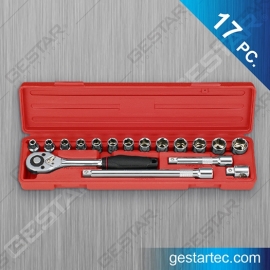 1/2" Dr. Socket Set - 17 PC. Metric