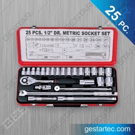 1/2" Dr. Socket Set - 25 PC. Metric
