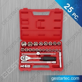 1/2" Dr. Socket Set - 25 PC. Metric