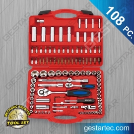 1/4" & 1/2" Dr. Socket Set & Bit Set - 108 PC.