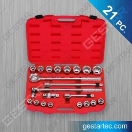 3/4" Dr. Socket Set - 21 PC. Metric