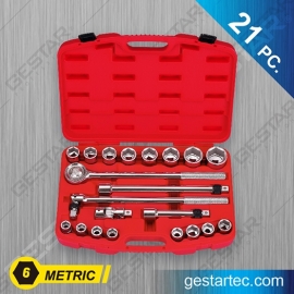 3/4" Dr. Socket Set - 21 PC. Metric