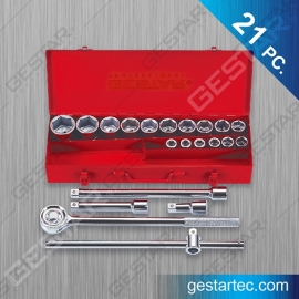 3/4" Dr. Socket Set - 21 PC. Metric