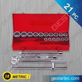 3/4" Dr. Socket Set - 21 PC. Metric