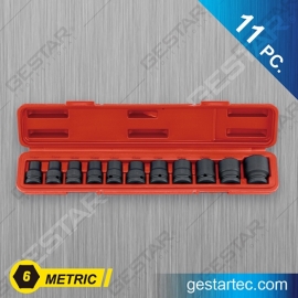 1/2" Dr. Impact Socket Set - 11 PC.