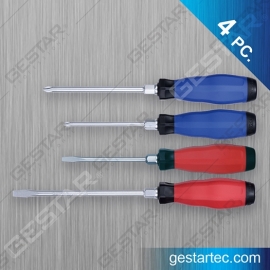 Cushion Grip Impact Hex Bolster Screwdriver Set - 4 Pc. 