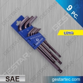 Hex Wrench Set - Ball End Long, SAE 9PC.