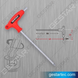 T Handle Ballpoint Hex Key Wrench