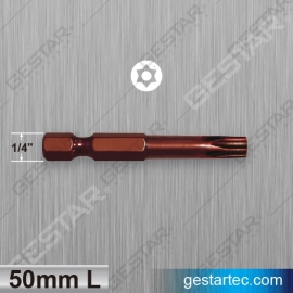 Round Shank Power Bit - 1/4" Hex x 50mmL (TORX® Tamperproof)