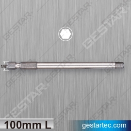 Round Shank Power Bit - 1/4" Hex x 100mmL (Hex)