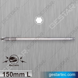 Magnetic Ball End Power Bit - 1/4" Hex x 150mmL (Hex)