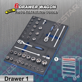 6 Drawer Wagon with Auto-Repairing Tools