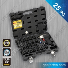 1/2" Dr. Impact Wrench & Socket Set - 25 Pc.