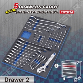TOYOTA 5 Drawer Caddy with Auto-Repairing Tools TOYOTA 5 Drawer Caddy with Auto-Repairing Tools
